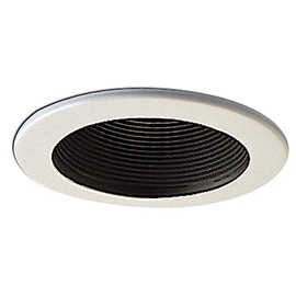 Nora 4" Black and White Stepped Adjustable Recessed Trim