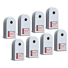 Zircon Leak Alert Water Leak Detector & Flood Sensor Alarm/Water Leak Sensor with Dual Leak Alarms 90dB Audio/Battery Powered (Contractor 8 Pack) Batteries Not Incuded,72309