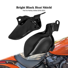 HDBUBALUS Motorcycle Heat Deflector Saddle Shields Fit for Harley Softail 2018-2022 (Color:Black)