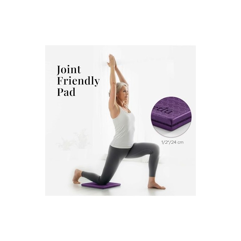 Rodillera de Yoga, Cojín para Ejercicio, Rodillera Plegable, 1/2" de