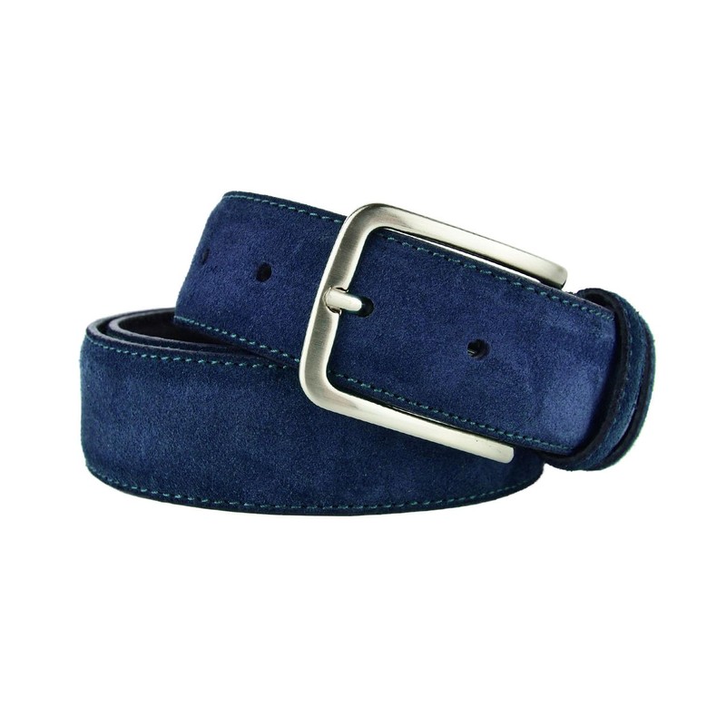 GRESEL Women's and Men's Suede Belt, Genuine Leather, Made in