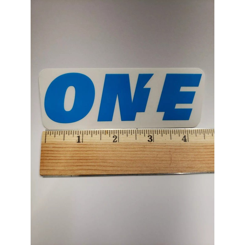 Bike Sticker 4" KMC ONE Blue w. Clear Bike Bar