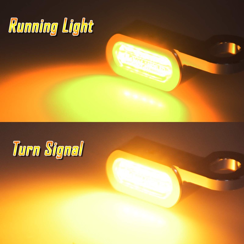 HDBUBALUS Motorcycle Turn Signals Blinker Marker LED Indicators Fit for
