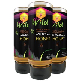 Bee Wild (formerly Organic Mountains) 100% Pure Honey - Wildflower - 3 Pack