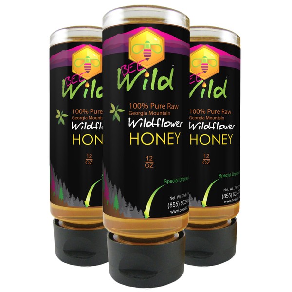 Bee Wild (formerly Organic Mountains) 100% Pure Honey - Wildflower - 3 Pack
