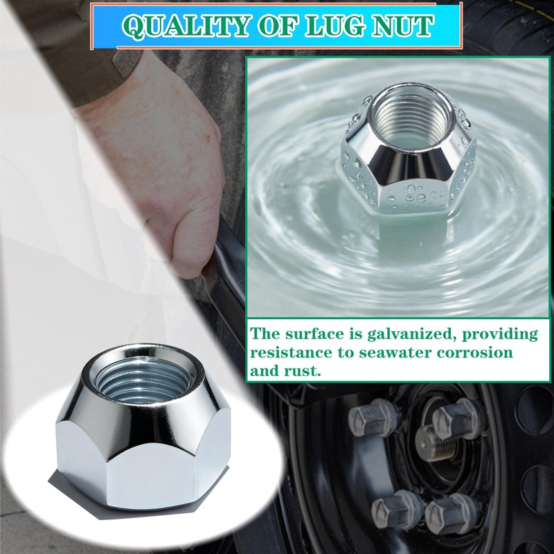 OZISENS 20pcs 1/2''-20 Trailer Lug Nuts for Dexter EZ Lube