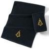 sense gnosis Black Hand Towel Set of 2 Embroidered 100%