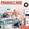 【UPGRADE】4FT Washing Machine Hoses with 90 Degree Elbow Premium Stainless