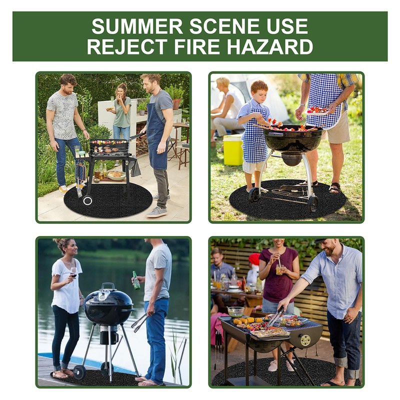 Fire Pit Mat Under Grill Mat Round Grill Mat Outdoor