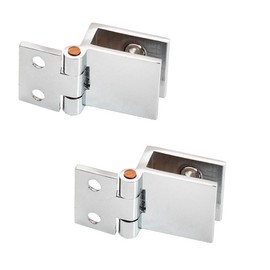 2Pcs Glass Door Hinges 0 Degree DegreeHinge Shower Screen Hinges No Drilling Glass Door Clamp Hinges for 5-8mm Thick Glass Bathroom Shower Door Cabinet Cupboard