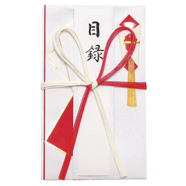 Iyo Yuina Center V115-14 Made in Japan Catalog, 7.7 x 4.5 inches (19.5 x 11.5 cm), Red and White, 7 Bows