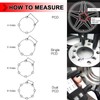 YIYUANYI Wheel PCD Gauge, Wheel/Rim Bolt Pattern Measuring Tool, Car
