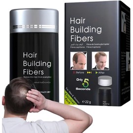 Fibras Naturales Capilares Caboki Disimular Calvicie Mejora Apariencia Sustitituto de Cabello Tratamiento Diferentes Tonos Colores Abundante Pelo (Black)