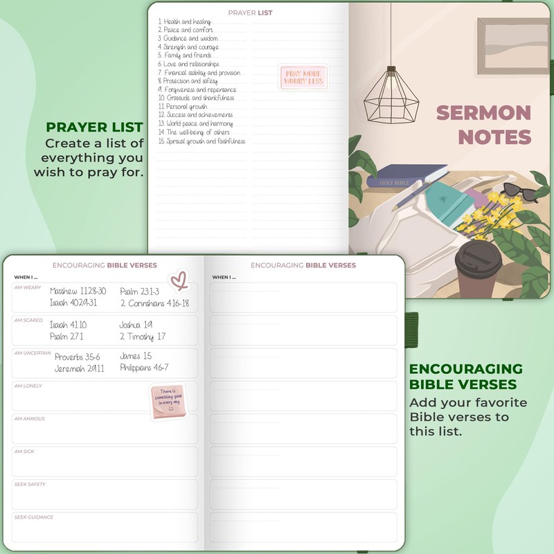 Clever Fox Bible Study Journal – Church Notes Notebook –