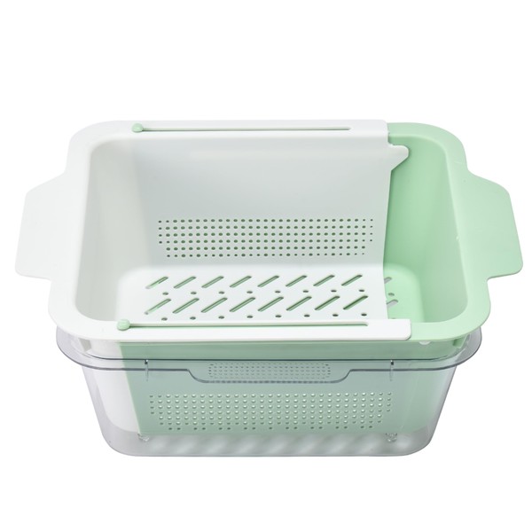 Nourished Essentials Kitchen Extendable Plastic Colander for Pasta, Potatoes, Beans,