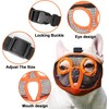Bozal corto hocico para perro, malla transpirable ajustable para morder,