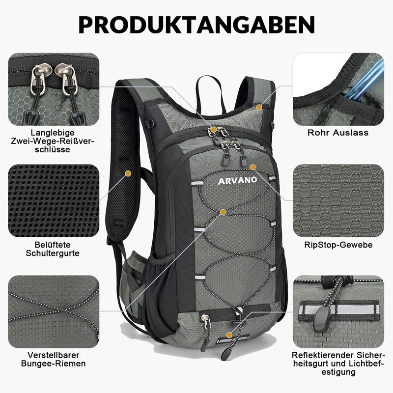 Arvano Bicycle Backpack Lightweight Ski Backpack Small Hiking Backpack MTB