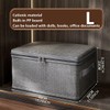 Large Capacity Foldable Clothes Storage Box with Lid, Polyester Closet