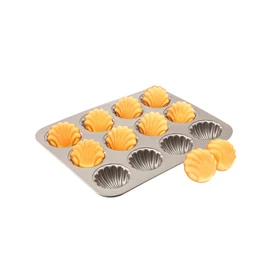 CHEFMADE Shell Shape Madeleine Mold (12 Cages - 12.6 x 25.8 x 3.3 CM)