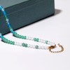 Xfoxstal Boho Gradient Agate Beaded Necklaces for Women Trendy Summer