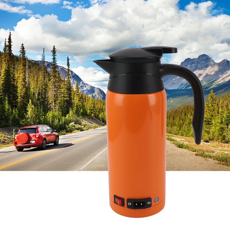 Electric Car Kettle Fast Boiling 12V 24V Dual Voltage 800ml