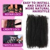 Geogroket Afro Kinkys Bulk Human Hair for Permanent Micro Locs/Twists/Braids/Repair