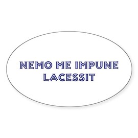 CafePress No One Strikes Me Oval Car Bumper Sticker