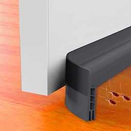 DOHUG Under Door Draft Stopper for Bottom of Door, 78 Inches Door Stopper for Bottom of Door, Adhesive Door Sweep for Bottom of Door Interior/Exterior, Door Blocker for Bottom of Door (Gray)