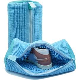 2-Pack Reusable Shoe Washing Bags for Machine Wash & Dryer | Heavy-Duty Hidden Zipper Laundry Bags | Sneaker Cleaner & Travel Shoe Storage