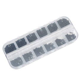1200Pcs Small Round Head Cross Tapping Screws M1 M1.2 M1.4 M1.7 Carbon Steel Self-Tapping Screws(Black)