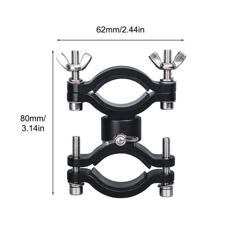 MiOYOOW Bike Flashlight Bracket, Bicycle Front Torch Clip with Soft