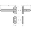 BASI Rosette Fitting, Handle and Rosette for the Inside, Oval
