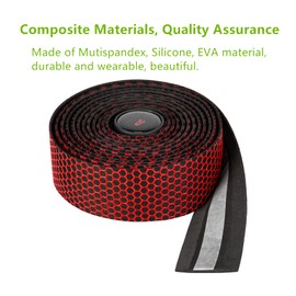 BESTYMXY Road Bike Handlebar Tapes, Professional Bicycle Handlebar Tape, Racing Bike Cycling Handle Wraps, 2 Rolls with End Plug (Black)