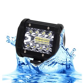 4 Inch LED Light Bar, 2PCS 240W LED Pods Light Bar, Quad Row LED Pods 12960LM Spot Flood Combo Off Road Light Triple Row LED Work Light Driving Fog Lamps for Pickup Truck ATV UTV SUV Boat Light
