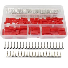 GTIWUNG 600 pieces 2.54 mm JST-SYP connector kit, 2.5 mm pitch male and female pole JST header, JST SYP-2 pin housing, JST adapter cable, plug, socket, BEC plug, crimp DIP kit.