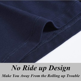 Pouch Underwear for Men Breathable Bamboo Viscose Microfiber Moisture Wicking Long Leg No Ride Athletic Boxer Briefs Pack Size Large 36 38