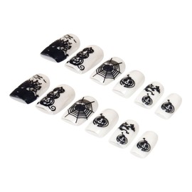 12 Halloween Themed Fake Nails with Glue (HN3)