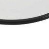 HomePop Metal Accent Table Triangle Base Round Mirror Top, Black,
