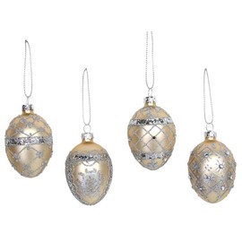 Gisela Graham Glitter Mini Glass Egg