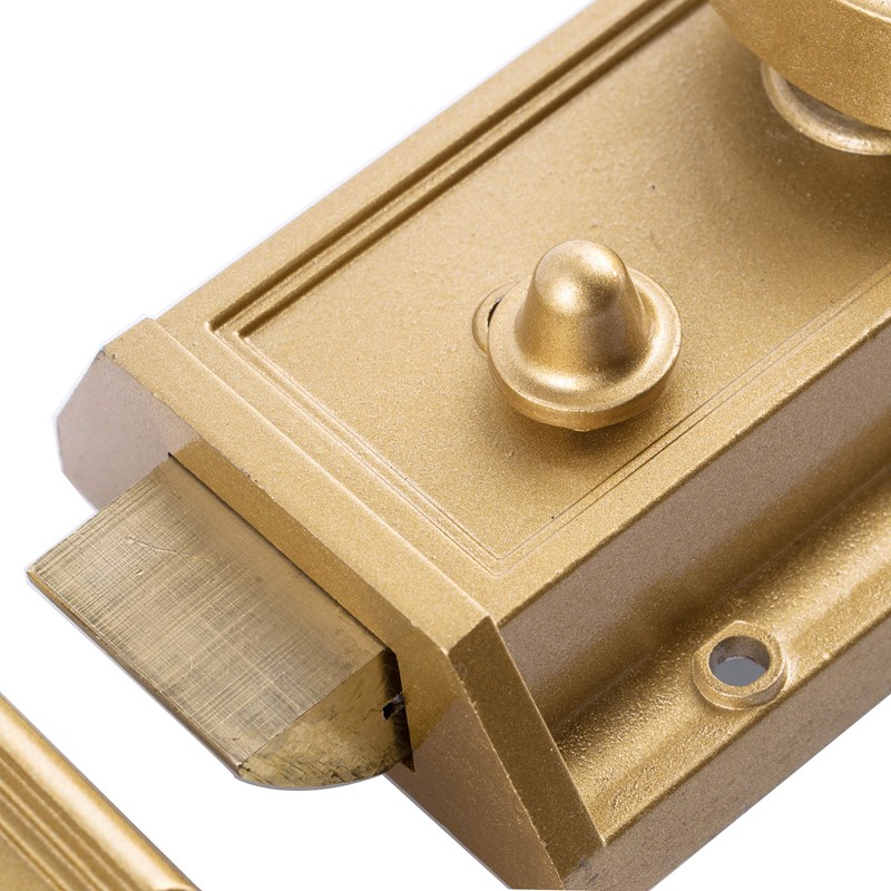 SUMBIN Night Latch Deadbolt Rim Lock,Antique Locks with Keys for