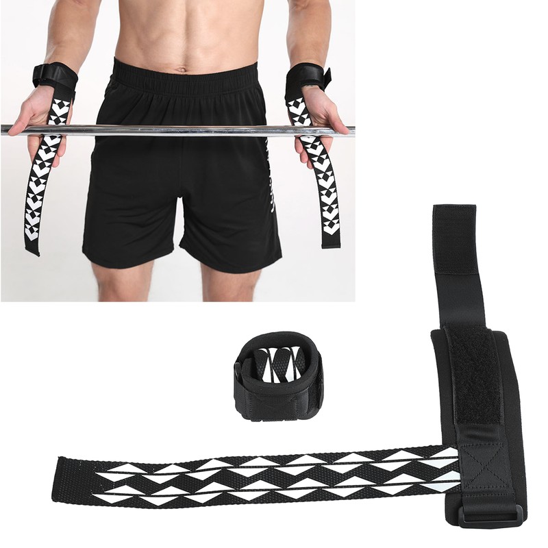 2PCS Weightlifting Belt Hand Grip Support Wrist Straps for Pull