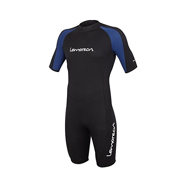 Lemorecn Wetsuits Adult's Premium Neoprene Diving Suit 3mm Shorty Jumpsuit (3035, 3XL)