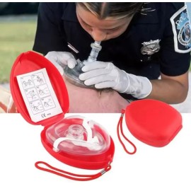 616983850220 CPR Mask with One-Way Valve - First Aid Face Shield - With Bonus Pocket CPR Mask