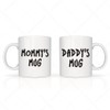 PRINT SUPREMACY Daddy's mug and mommy's mug set,11 ounce white