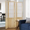 Room Divider, 66.9Inch Tall Japanese Shoji Style Folding Wood Screen