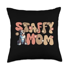 American Staffordshire Terrier World's Best Staffy Mom Throw Pillow