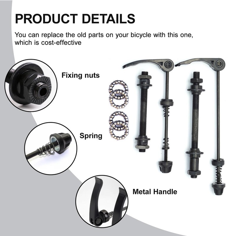 SOGHO 1 Pair of Quick Release Bicycle, Bicycle Axle Front