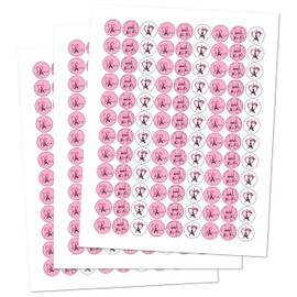 324 Paris Kisses Stickers Labels, Eiffel Tower Pink Kisses Stickers for Birthday Party, Wedding, Baby Shower, Pink Paris Themed Hershey's Kisses Party Favors