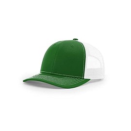 Richardson 112 Trucker OSFA Baseball Hat Ball Cap, Kelly/White