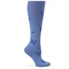 Nurse Mates Compression Trouser Butterfly Sock - Ceil Blue